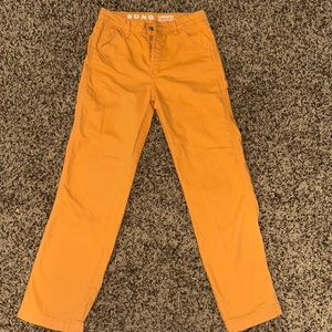 Orange cargo 90s boyfriend jeans